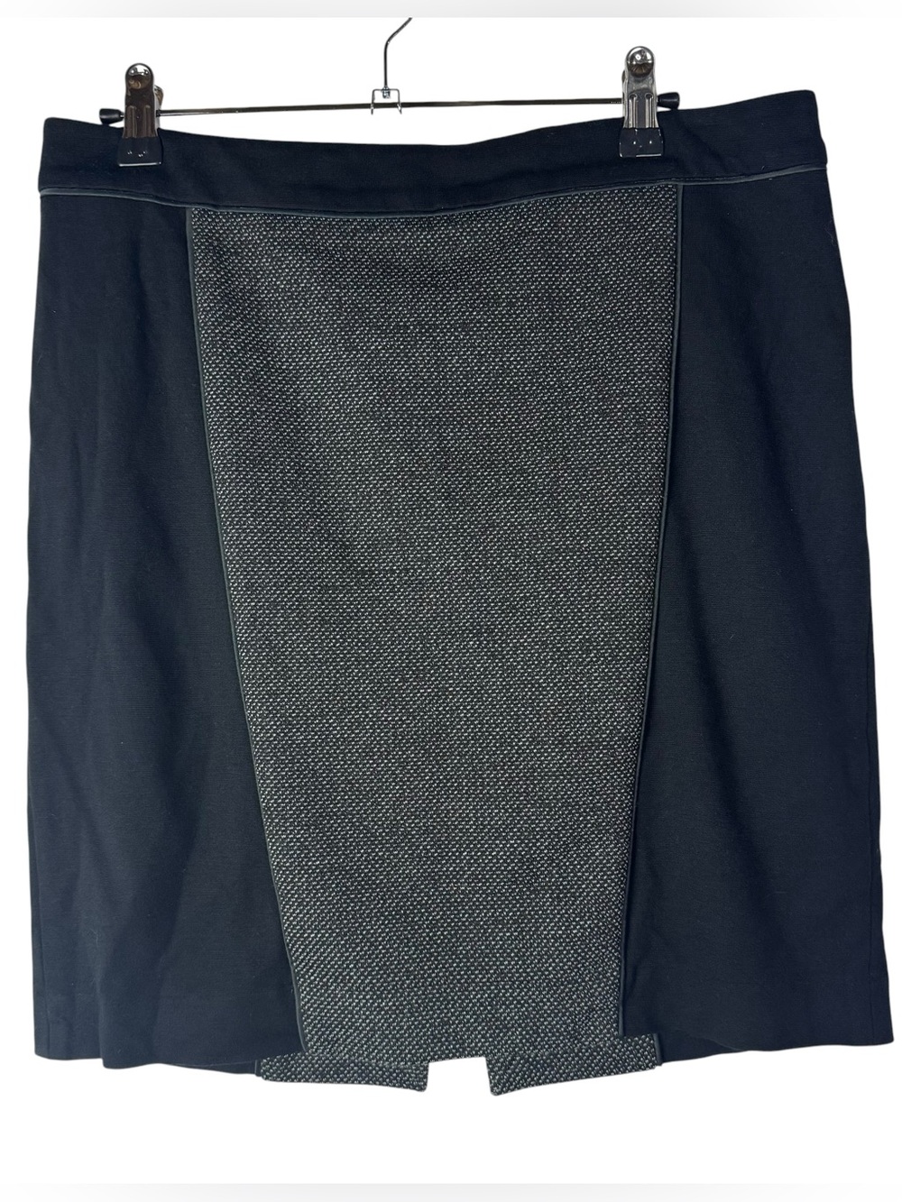 Express Black &‎ Gray Panel Back Zip Pencil Skirt 6